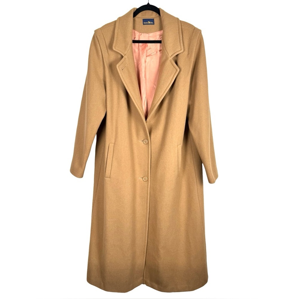 Hunters Run Women’s Vintage Long Tan Wool Coat